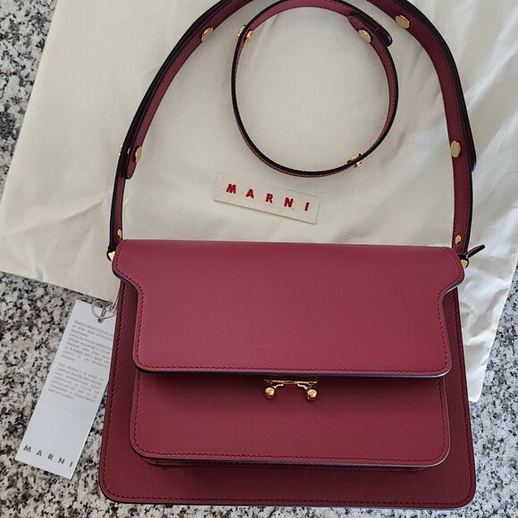 NWT-MARNI TRUNK BAG CALF SKIN MEDIUM โค๏ธ(#202) - Picture 2 of 12